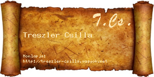 Treszler Csilla névjegykártya